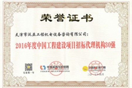 2016年度工程建設(shè)30強